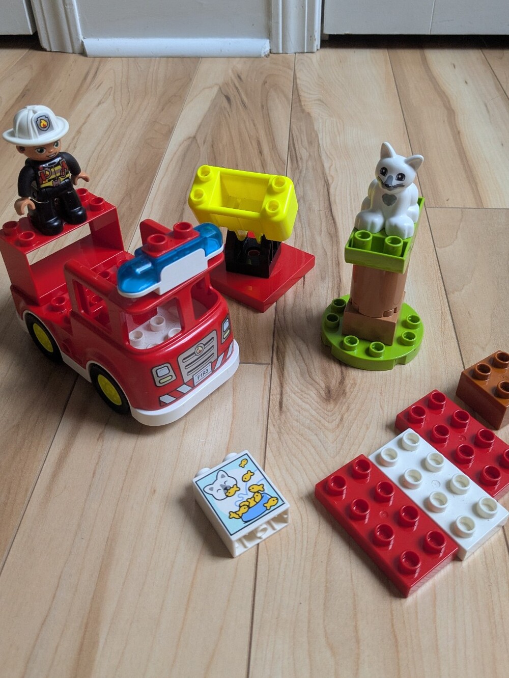 LEGO Duplo Fire Truck Incomplete